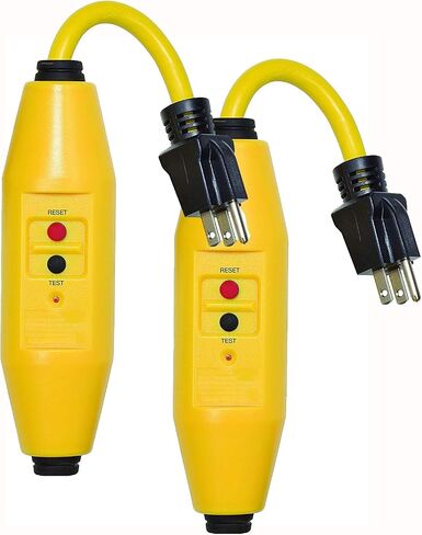 Tower Manufacturing 30434009 Auto-Reset 15 AMP Right Angle GFCI Plug, Black in Saudi Arabia