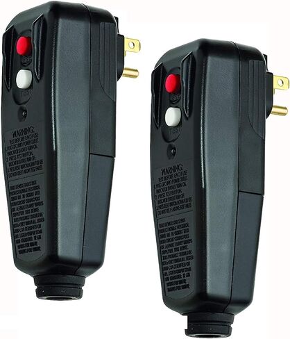 Tower Manufacturing 30434009 Auto-Reset 15 AMP Right Angle GFCI Plug, Black in Saudi Arabia