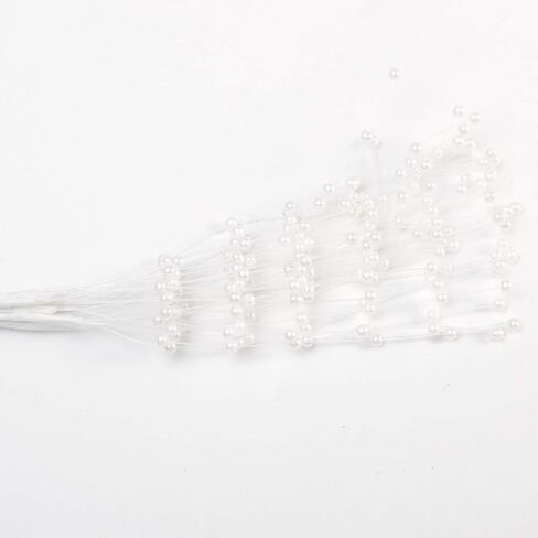 10 قطع من رذاذ باقة اللؤلؤ المطرز من Xiaokeis، سلسلة من أعواد اللؤلؤ باقة زهور الزفاف، سلسلة خرز رذاذ اللؤلؤ الاصطناعي لتزيين حفلات العروس (أبيض) in Kuwait