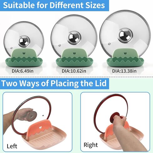 Spoon and Lid Rest - 2 Packs Spoon Rest with Lid Holder, Neat & Drip-Free Spoon Rest for Countertop Stove Top, Heat-Resistant Utensil Rest for Spoons, Pot Lids, Spatulas, Utensils, Forks in Saudi Arabia