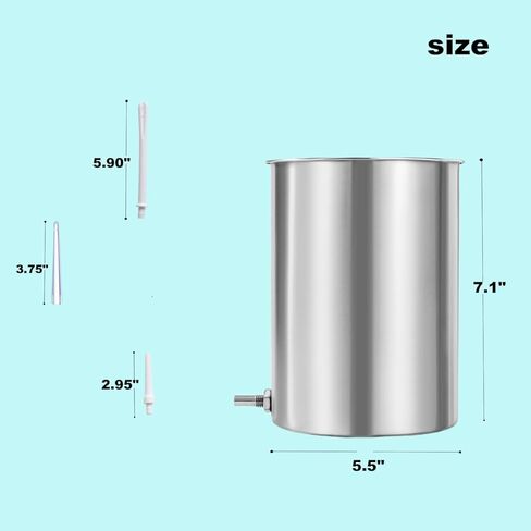 مجموعة حقنة شرجية قابلة لإعادة الاستخدام - دلو حقنة شرجية من الفولاذ المقاوم للصدأ 304 سعة 2 لتر، قطعتين خراطيم سيليكون بطول 6.56 قدم، حقن شرجية لتنظيف القولون للنساء/الرجال in Kuwait
