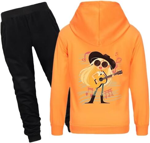 Long Sleeve Hooded Coordinatedoutfit children Kids Sweatshirt Sets in Saudi Arabia