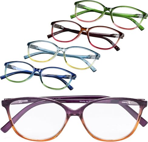 GUD Large Reading Glasses Women 5 Pairs Ladies Readers Cat-eye Eyeglasses Reading in Saudi Arabia