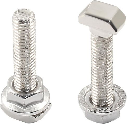Hordion 20sets M5 x 16mm T Slot Drop-in Bolt and M5 Hex Flange Nut Set, Hammer Head Bolts T Shape Stud Sliding Screw for 20 Series Aluminum Profile in Kuwait