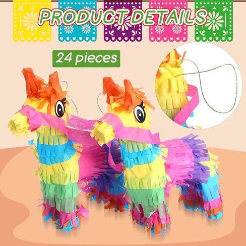 Harrycle 24 Pcs Mini Taco Pinatas for Cinco De Mayo Mexican Pinata Little Fiesta Pinatas Bulk Taco Pinata Mexican Pinata Party Favors for Mexican Carnivals Taco Tuesday Event, 5.9 x 3.9 x 1.6 Inches in Kuwait