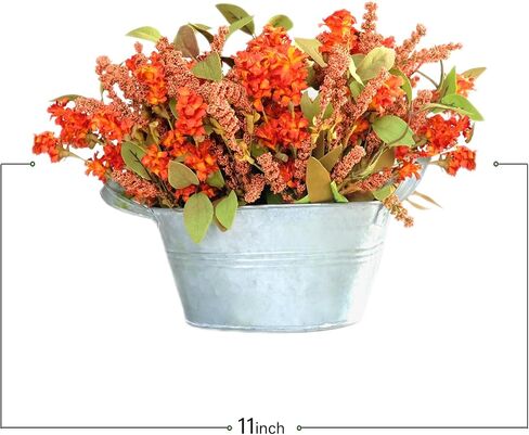 Artificial Flower Fall Fake Flower with Pot Artificial Fall Flowers Autumn Plants Flowers for Outdoors Thanksgiving Autumn Decor Decorations for Home in Saudi Arabia