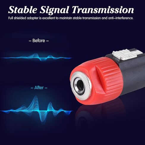 2 Packs Speakon to 1/4 Connector - 2pcs Speak-On Male to 1/4" TS Female Jack Adapter End - NL4FC to 1/4 Inch Converter Jack with Twist Lock for Pro PA DJ Loudspeaker Amplifier Mixer (2-Pack) in Kuwait