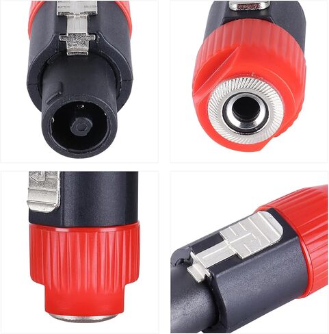 2 Packs Speakon to 1/4 Connector - 2pcs Speak-On Male to 1/4" TS Female Jack Adapter End - NL4FC to 1/4 Inch Converter Jack with Twist Lock for Pro PA DJ Loudspeaker Amplifier Mixer (2-Pack) in Kuwait