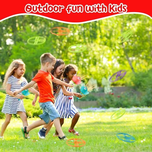 2 Pack Fly Catcher Toys with 36 Flying Discs, Outdoor Toys for Kids Ages 4-8, Outside Toys for Boys Girls 4-6, Flying Disc Toy Toddler Outdoor Games for Kids, Ideal Gift for Kids Aged 3 4 5 7 8 Year in Kuwait