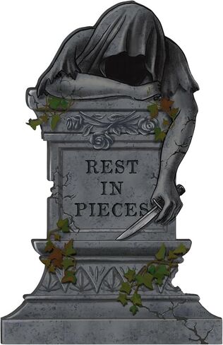 Eternal Slumber Foam Tombstone - 22" (1 Count) - Spooky & Realistic Party Decor for Haunted Houses, Halloween Celebrations in Saudi Arabia