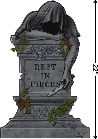 Eternal Slumber Foam Tombstone - 22" (1 Count) - Spooky & Realistic Party Decor for Haunted Houses, Halloween Celebrations in Saudi Arabia