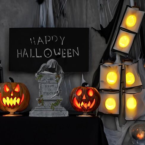 Eternal Slumber Foam Tombstone - 22" (1 Count) - Spooky & Realistic Party Decor for Haunted Houses, Halloween Celebrations in Saudi Arabia