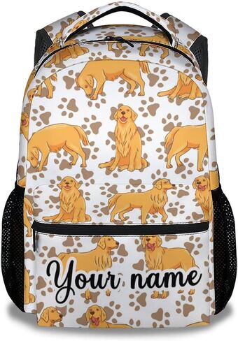 Golden Retriever Backpack Gifts, 16 Inch Cute Dog Pattern Bookbag Durable, Lightweight, Large Capacity in Saudi Arabia