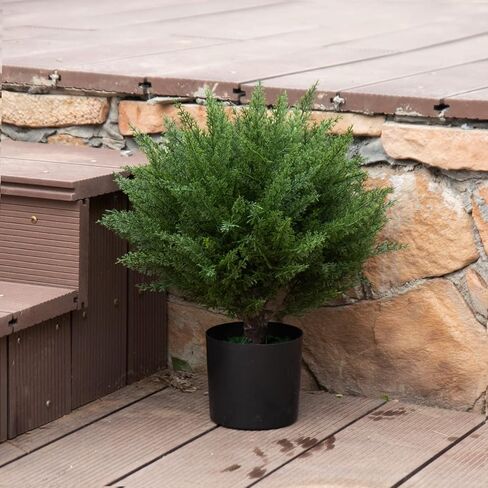 2.9 ft (35 in) Simulated Cedar Pallet Tree Potted Plants UV Protected Foliage Outdoor Simulated Shrubs Home & Office Interior Decor Outdoor Pruning Trees Simulated Outdoor Trees in Kuwait