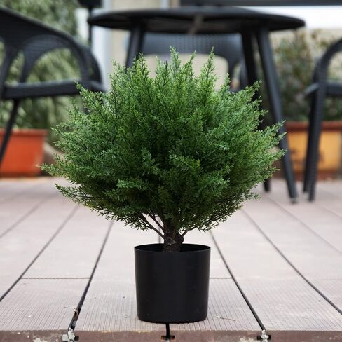 2.9 ft (35 in) Simulated Cedar Pallet Tree Potted Plants UV Protected Foliage Outdoor Simulated Shrubs Home & Office Interior Decor Outdoor Pruning Trees Simulated Outdoor Trees in Kuwait