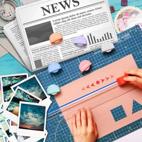 Paper Cutter, Kaluofan Paper Trimmer with 7 Type of Cutting Blade, Unrestricted and Portable Scrapbooking Tool with Side Ruler, for Largest Newspaper A4 Craft Paper PVC Photo Film and Cardstock in Kuwait