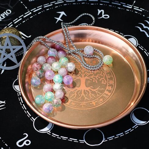 Copper Offering Bowl Prayer Ritual Plate Great for Witches,Altar,Incense Burner, smudging Bowl, Offering Dish,Candle Trays, Ash Catcher,Jewelry Dish(Pentagram) in Saudi Arabia