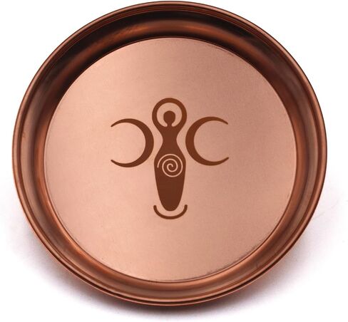 Copper Offering Bowl Prayer Ritual Plate Great for Witches,Altar,Incense Burner, smudging Bowl, Offering Dish,Candle Trays, Ash Catcher,Jewelry Dish(Pentagram) in Saudi Arabia