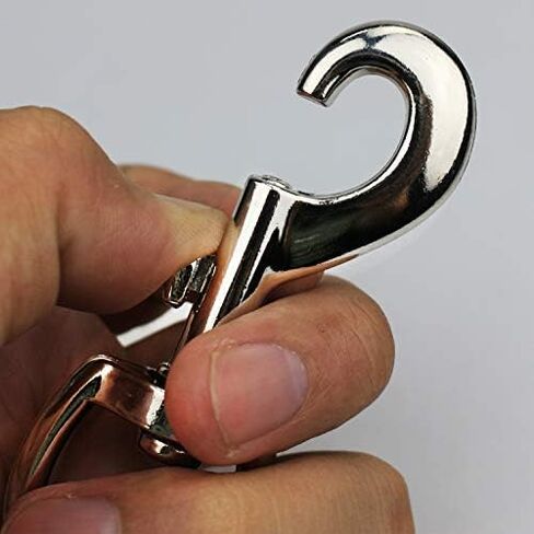 5pcs 3.5'' by 1/2-Inch Round Steel Swivel Eye Bolt Snap Hook - Use for Pet Leash Flag Pole Key Chain Clothlines Tarp Cover,Nickel Plated (3.5",5pcs) in Saudi Arabia