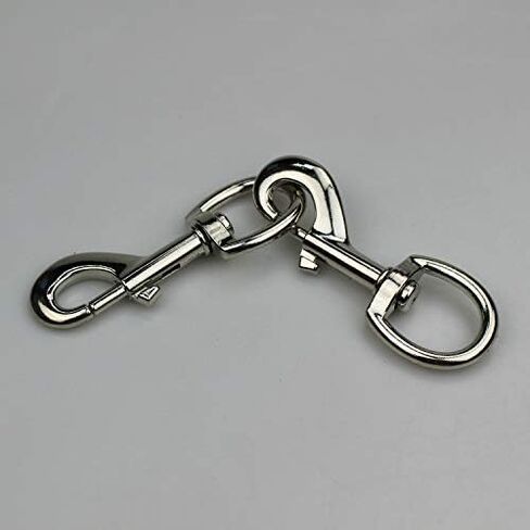 5pcs 3.5'' by 1/2-Inch Round Steel Swivel Eye Bolt Snap Hook - Use for Pet Leash Flag Pole Key Chain Clothlines Tarp Cover,Nickel Plated (3.5",5pcs) in Saudi Arabia