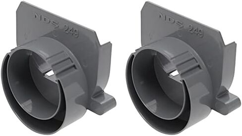 NDS 249 Spee-D Channel Drain Offset End Outlet, Connects NDS Spee-D Channel Drain to 3 in. Drain Pipe and 4 in. Drain Fittings, Adjustable, Gray in Saudi Arabia