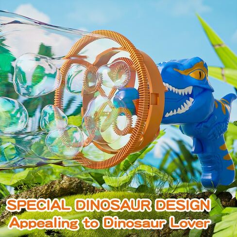 مسدس رشاش الفقاعات للأطفال والأطفال الصغار، فقاعات منفاخ فقاعات الديناصورات، ألعاب فقاعات كبيرة ممتعة في الهواء الطلق للأطفال من عمر 3 4 5 6 7 8 سنوات للأولاد والبنات in Kuwait