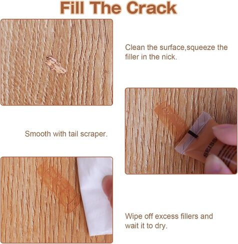 Wood Furniture Repair Kit - Wood Fillers with Wood Putty, Hardwood Laminate Repair Kit, Wood Wax for Holes, Walnut Wood Scratch Repair Kit Restore Any Scratches, Cracks, Tables, Doors, Floors, Cabinet in Kuwait