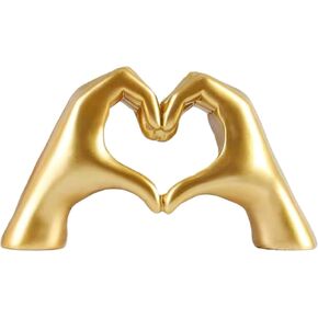 Heart Hands Sculpture Aesthetic Statue Romantic Boho Wedding & Birthday Decorations Luxury Room Decor Aesthetic Ideal Gift for Men & Women (Black)