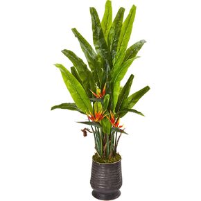 Nearly Natural 62in. Bird Of Paradise Artificial Plant in Decorative Planter