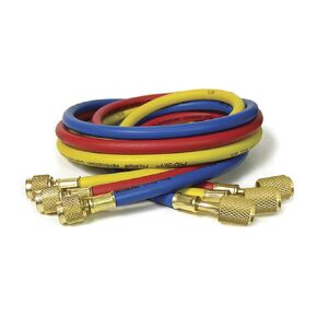 CPS Products HP5A Premium Hose Set with Anti-Blowback Fitting, Red/Yellow/Blue, 5' Length