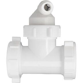 Drain Line Adapter (DLA) with 3/8-inch Quick Connect Fitting for Reverse Osmosis filter (ET112-002, 12-38QC, DLA-12)
