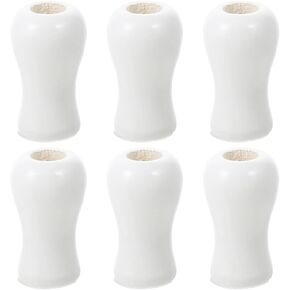 DECHOUS Window Blinds White Cord Knobs, 6Pcs Wood Blinds Pull Cord Knobs, Cord Tassels for Blinds Window Cord Knobs Drops Pulls End Replacement Pendant
