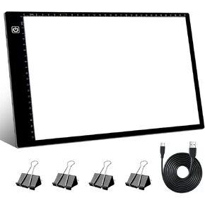 SevenFish Diamond Painting Accessories A3S Light Pad, Upgraded Light Board High Brightness No Black Dots Diamond Art Light Box for Diamond Painting Tools, Drawing/Tracing/Craft/Sketching/Weeding Vinyl
