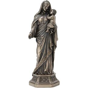 Veronese Design 11.5 Inch Holy Mother Mary Holding Infant Jesus Antique Bronze Finish Sculpture Religious Figurine