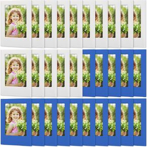 Suzile 30 Pack Mini Magnetic Picture Frames 2x3 Inch Picture Frames Small Table Picture Holder Compatible with Polaroid Fujifilm Instax Film Photos for Fridge Table Locker Whiteboard