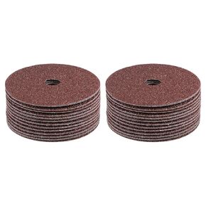 HARFINGTON 50pcs 60 Grit Aluminum Oxide Resin Fiber Discs 4"x5/8" Metal Sanding Grinding Discs for Angle Grinding Machine Polishing and Grinding Metals, Wood, and Fiberglass