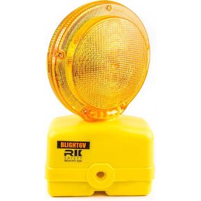 (Set of 12) RK BLIGHT6V Premium 03-10-3WAY6V Polycarbonate Barricade Light, 2-sided Visibility, Photocell, UV Coated