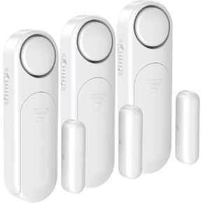 SECRUI Door Alarm for Home Security, Window Sensor, 120dB, 4 Modes, Easy Installation, Security Alarm for Kids Safety Home Garage Apartment Office (3 Pack)