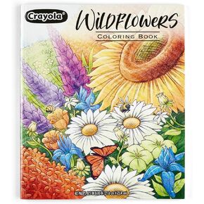Crayola Wildflower Coloring Book, 40 Premium Adult Coloring Pages, Gift