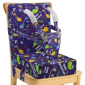 Booster Seat for Kitchen Chair at Table - Toddler Harness Seat Straps High Back PU Ease of Cleaning Sturdy Booster Seat for Dining Table for Kid Child Baby