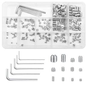 240-Piece Hex Socket Head Screws, Allen Head Screws, Allen Head Grub Screw Set M3-M8，Comes with 5 Wrenches