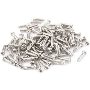 uxcell 100 Pcs M2.6x10mm Stainless Steel Phillips Round Head Self Tapping Screws Bolts