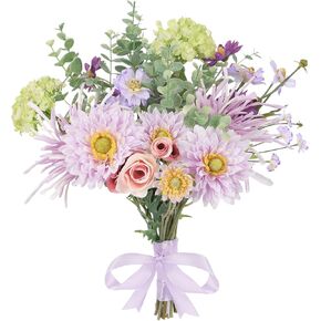 CEWOR Artificial Flowers Violet Bouquet Bouquet for Wedding Bridal Bouquet Home Table Centerpiece Floral Decoration