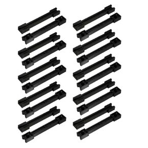 uxcell 20pcs Horizontal Mounting PCB Circuit Board Slot Guide Rail Holder Bar Black