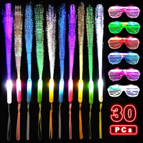 28 Packs LED Glasses 5 neon color 3 Light Modes Glow Sticks Light Up Glasses,Glow In The Dark Party Supplies Favors for Kids Adults Flashing toy fit Valentine's Day Easter Christmas Halloween Birthday