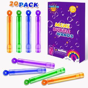 حقيبة هدايا من Leetous Kids Party Goodie، حشوات تخزين، 32 حزمة من ألعاب عصا الفقاعات الصغيرة بجيب صغير، لوازم حفلات عيد الميلاد الصغيرة كرنفال بيناتا، مستلزمات هدايا الفصول الدراسية للأطفال الصغار