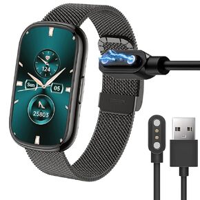 Compatible with KALINCO Fitness Tracker Charger, Magnetic Replacement Charger Compatible with KALINCO P76, P96 Slim Fitness Tracker (Black)