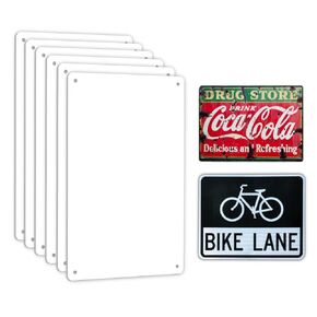 2 Pack 12"x8" Sublimation Metal Sign blanks, 0.8mm White Blank Metal Signs, Easy to Install, UV Resistant, All-Weather Rust-Proof Aluminum Signs for Parking, Yard, Store Signs, Indoor or Outdoor Use