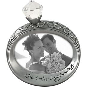 Malden International Designs Wedding Celebrations Diamond Ring Picture Frame, 2x2, Silver