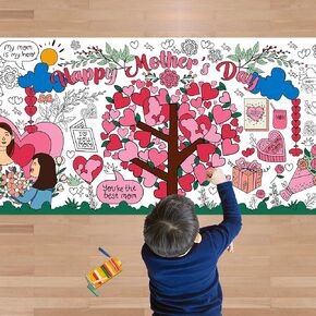 ملصق تلوين ماندالا العملاق، ورق رسم زهرة جامبو مقاس 72 × 30 بوصة، مفرش طاولة تلوين كبير للبالغين والأطفال والمراهقين، كتب تلوين بالجملة، صفحات تلوين كبيرة لتزيين الحفلات الفنية، لعبة الفنون الحرفية الجدارية